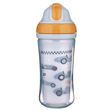 Canpol Babies Bidon med vikande silikonrör 260ml bilar