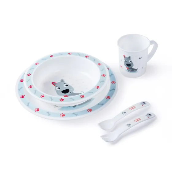 Canpol Plastová stolová súprava Cute Animals - pes