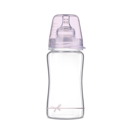 LOVI Butelka szklana DIAMOND GLASS 250 ml Baby Shower girl