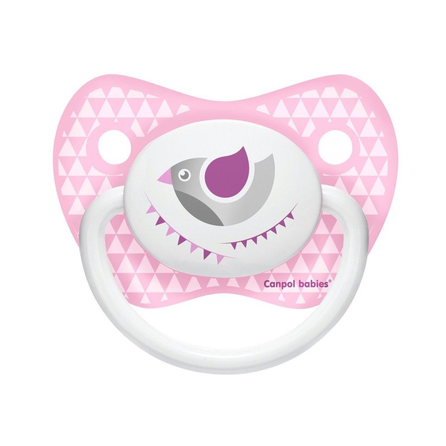 Canpol tétine silicone bébé 0-6m anatomique LET'S Pink