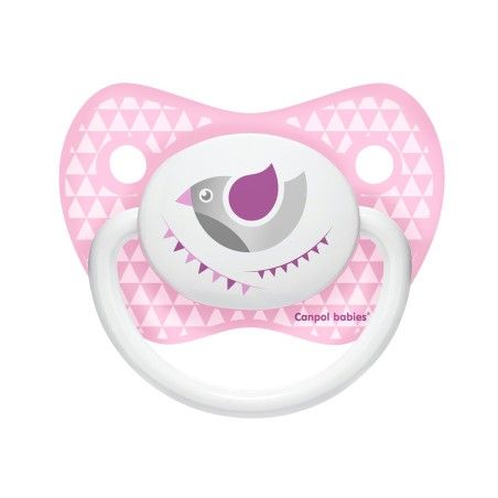 Canpol baby's dragon calming silicone 0-6m anatomical let's pink