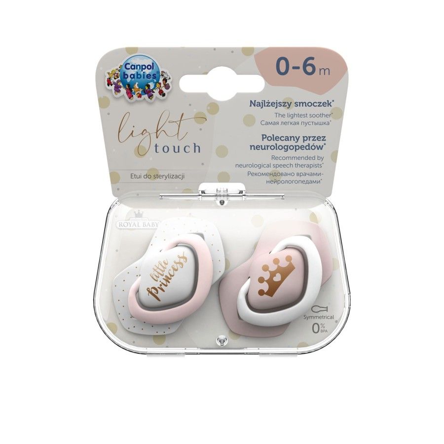 Canpol babies soothers set silicone 0-6m symmetric ROYAL BA
