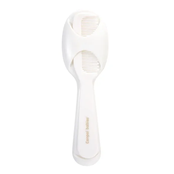 Canpol brosse et peigne pour bébé blanc
