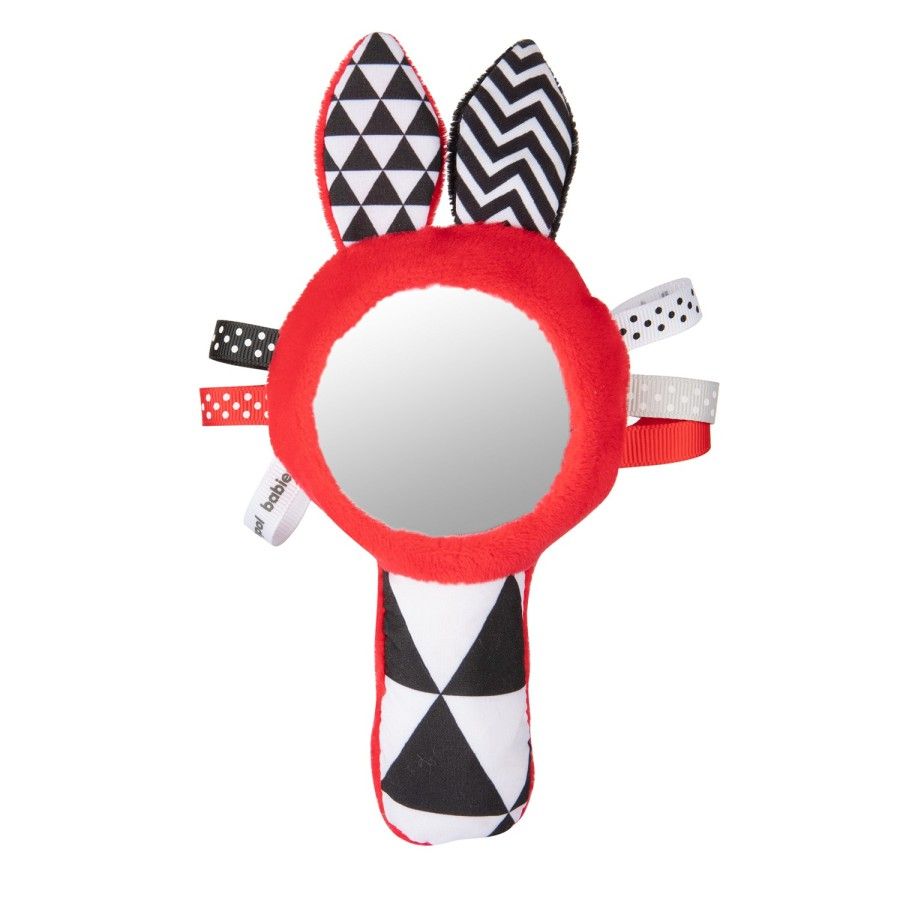 Canpol baby's a contrast toy with a whistle and a mirror