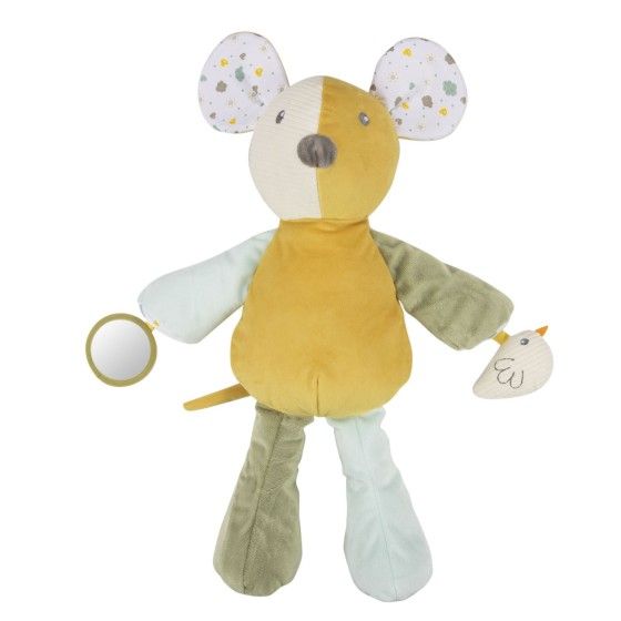 Canpol baby Plüsch Kuscheltier für Babys mit Quietschfunktion MAUS