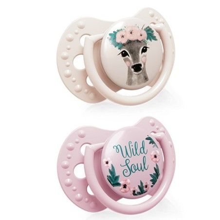 LOVI Dynamic silicone pacifier6-18m 2 pcs. Wild Soul Girl