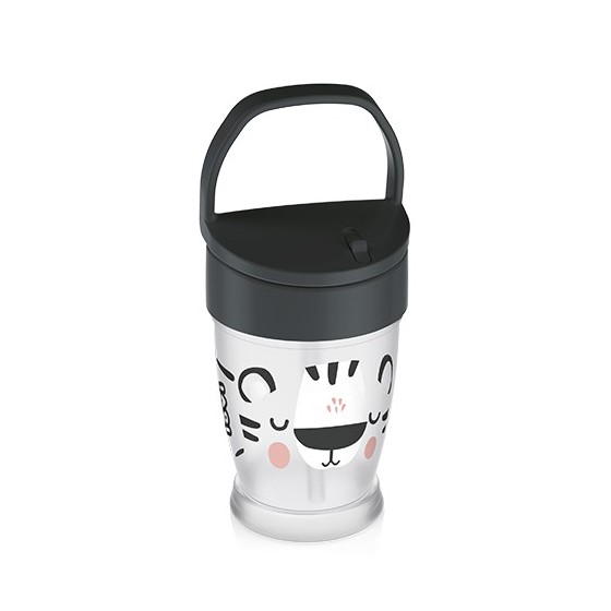 LOVI Mój Kubek ze słomką JUNIOR 250ml Salt&Pepper