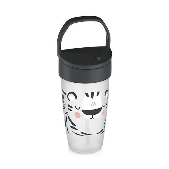 LOVI La mia tazza di cannucce ACTIVE 350ml Salt&Pepper
