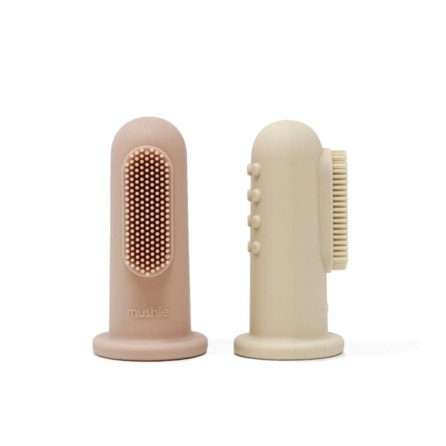 Mushie - I primi due spazzolini per il dito Blush & Shifting