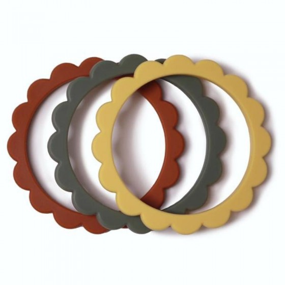 Mushie - 3 morceaux de bracelets en silicone