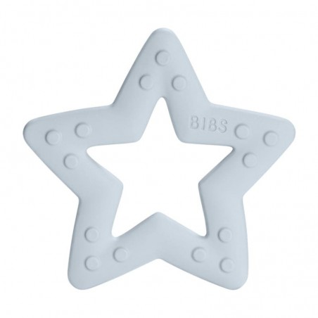 BIBS Baby Bitie STAR Baby Blue teether for a baby