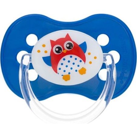 Canpol Sucette en silicone.Chouettes symétriques de 6 à 18 mois