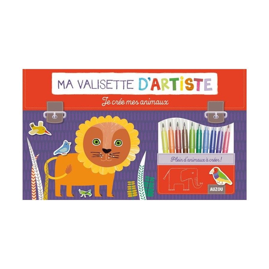 Auzou creative bag for painting and decorating wild animals 4+