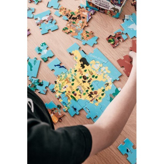 Auzou Puzzle Zwierzęta świata 100 el.