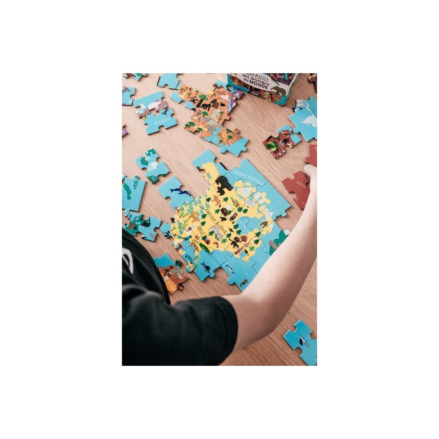 Auzou Puzzle Zwierzęta świata 100 el.