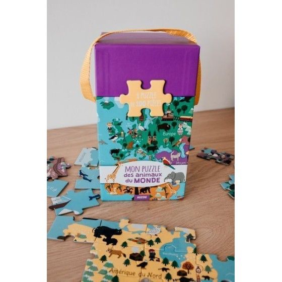 Auzou Puzzle Zwierzęta świata 100 el.