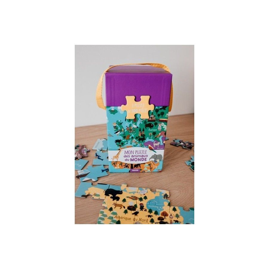 Auzou puzzle állatok a világ 100 el.