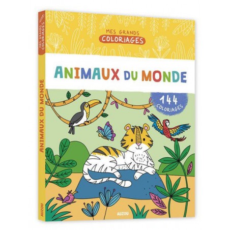 Auzou La grande coloriage Les animaux du monde