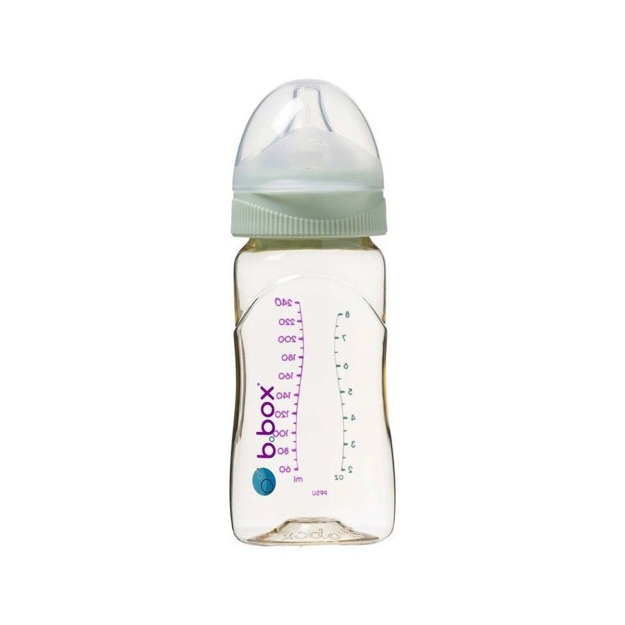 b.box Flaska med spädbarnssug till PPSU, 240 ml, Sage