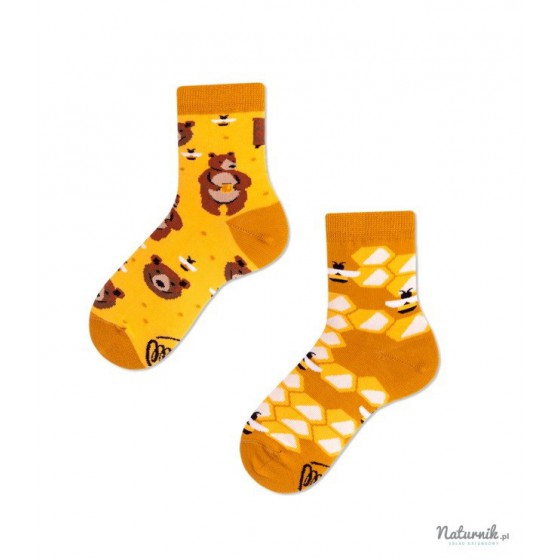 Many Mornings Talla de calcetines infantiles Honey Bear Kids 31-34