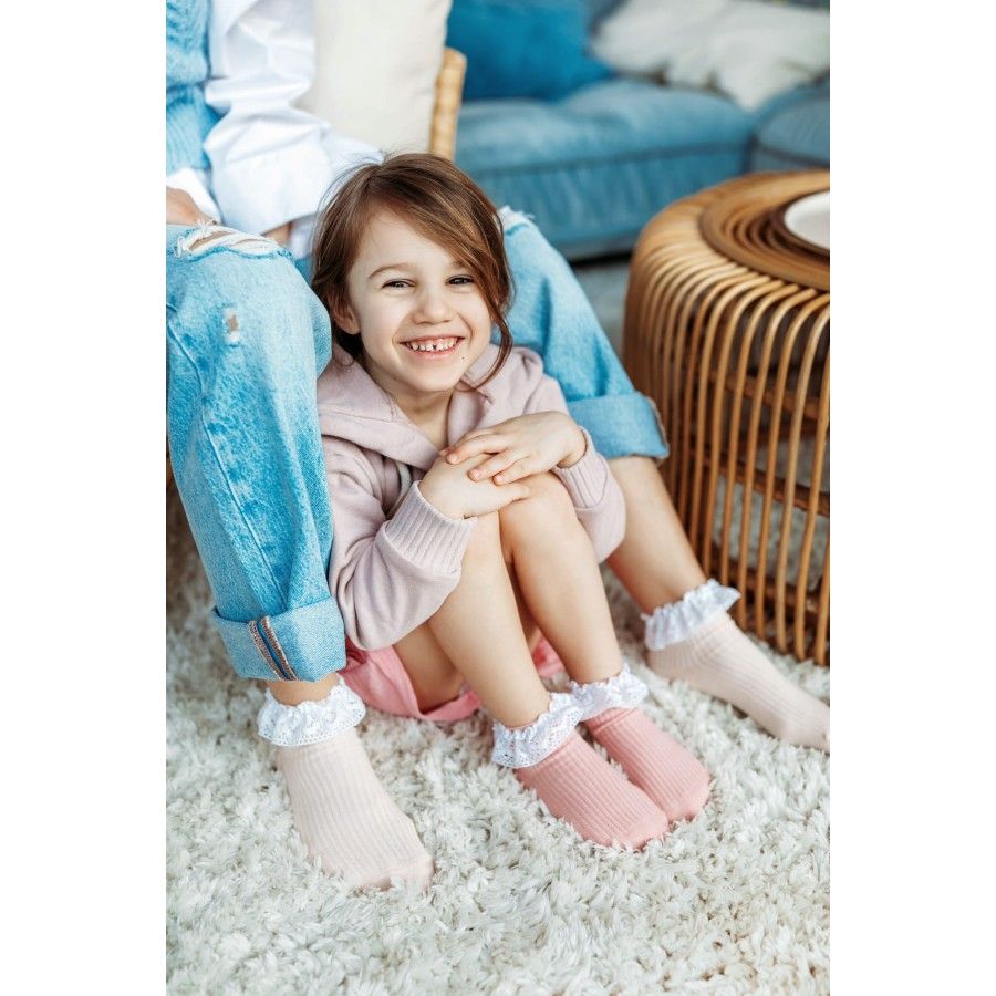 Mama's Feet Vintage Love Socken – Aprikose – Für Mama