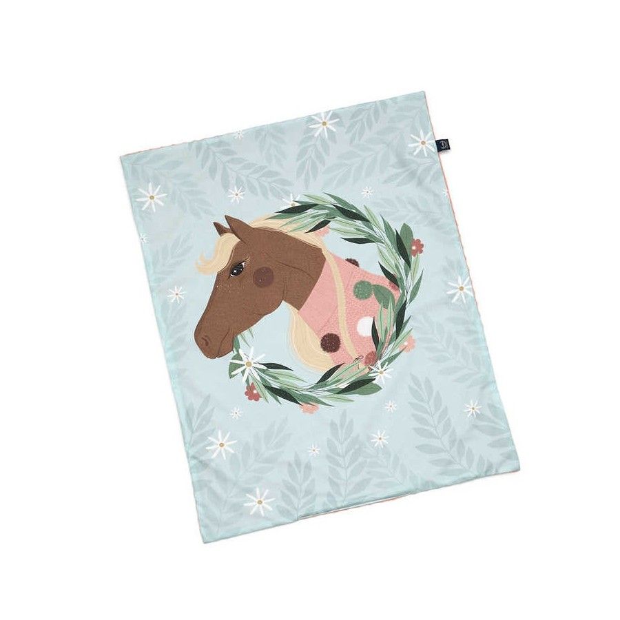 LA MILLOU LEICHTE MINKY-DECKE – L – PONY IS MY LOVE – PAPAYA