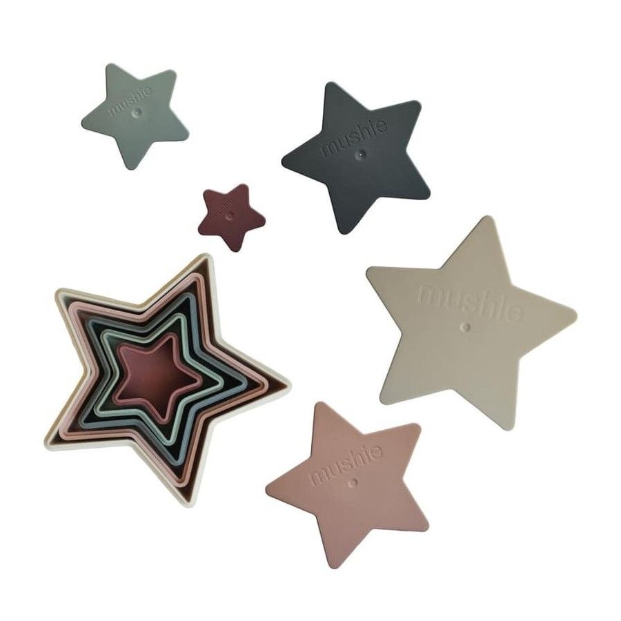 Mushie - Piramidka sensoryczna NESTING STAR
