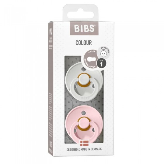 BIBS® Chupete Colour Peach /Vanilla 0-6 meses, 2 uds. 