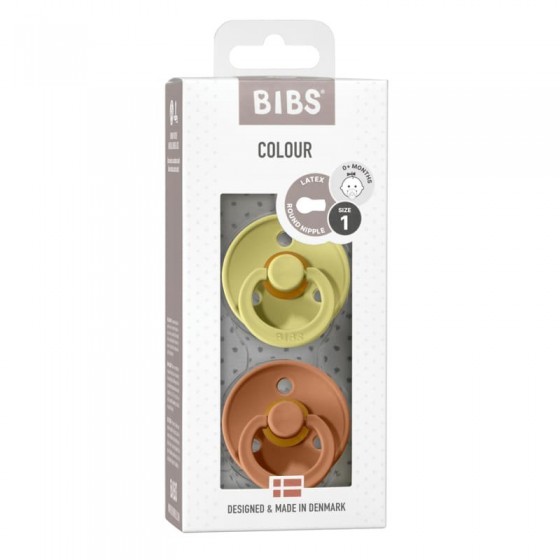 BIBS 2-PACK MEADOW & EARTH S Smoczek uspokajający kauczuk Hevea