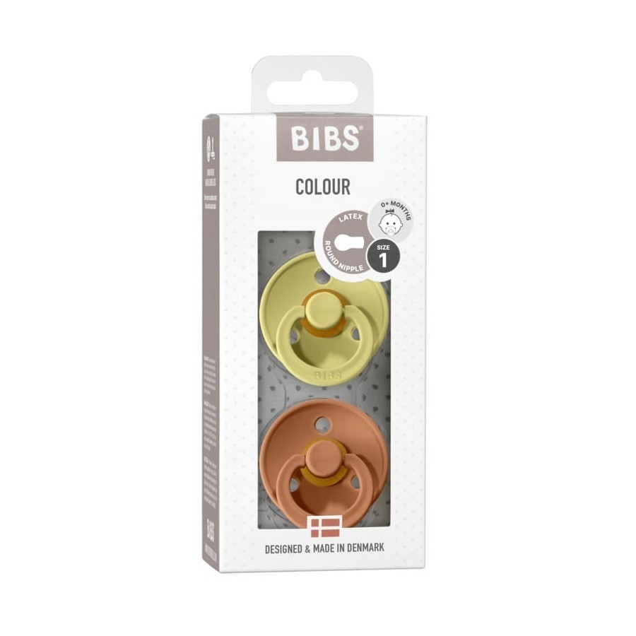 BIBS 2-PACK MEADOW & EARTH S Smoczek uspokajający kauczuk Hevea