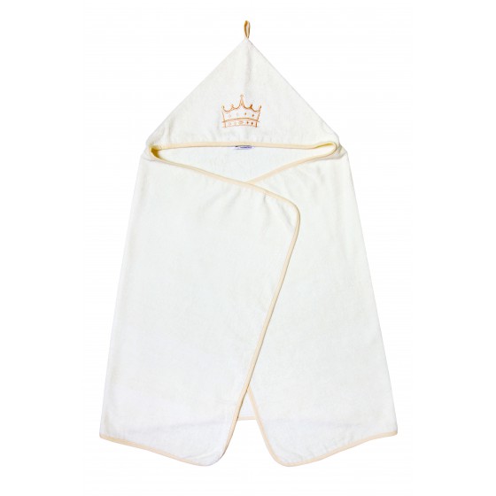 Bamboo Line Ręcznik z kapturkiem 70x140 cm- Mały Książę Ecru