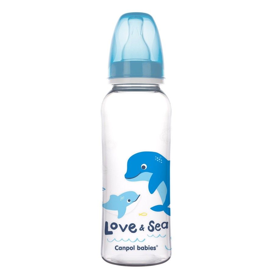 Canpol baby's bottle is 250ml PP LOVE&SEA blue