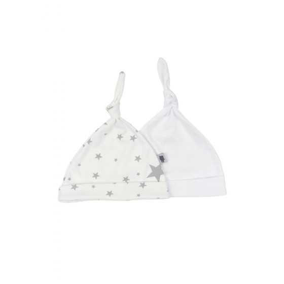 PINK NO MORE CZAPKA 0-3 M-CE DWUPAK STARS I WHITE