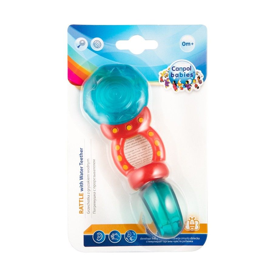 Canpol babies grzechotka z gryzakiem wodnym lizak blue