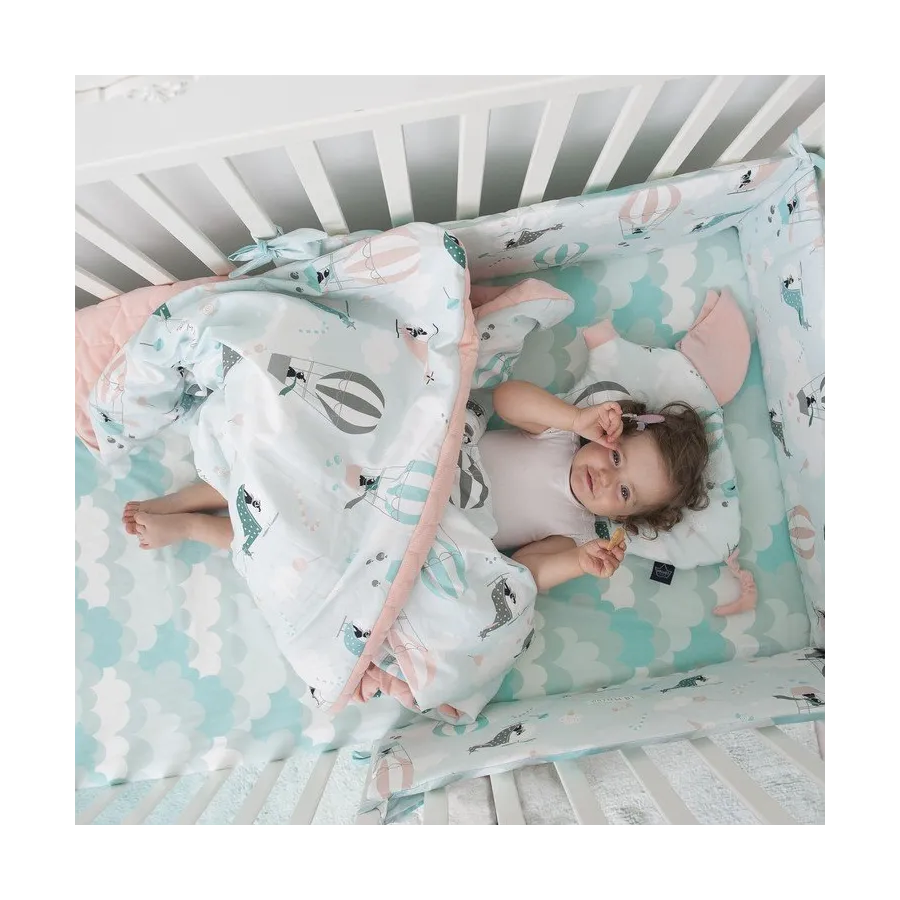 LA Millou GOOD NIGHT SHEET 60 X 120CM PINK CONFETTI