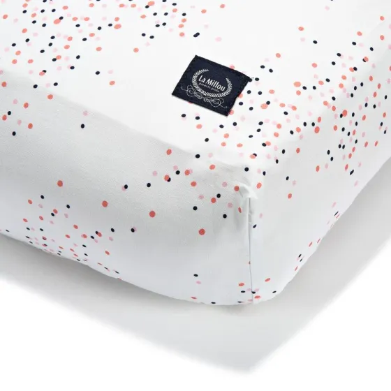 LA Millou GOOD NIGHT SHEET 60 X 120CM PINK CONFETTI