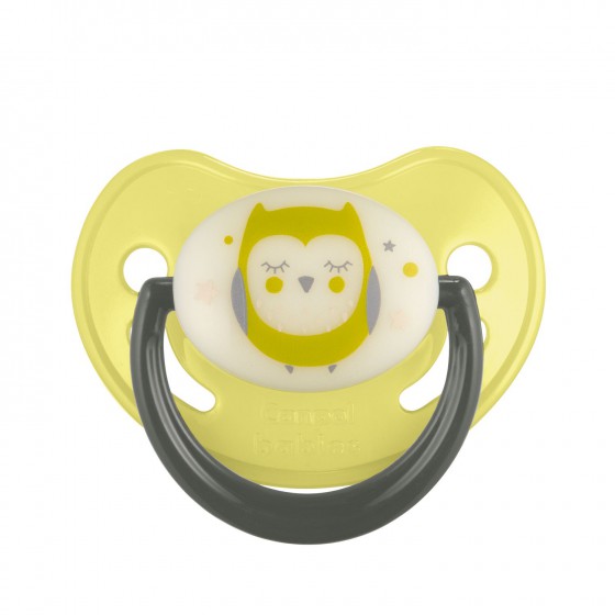 Canpol babies smoczek uspokajający silikon 0-6m anatomiczny NIGHT DREA yellow