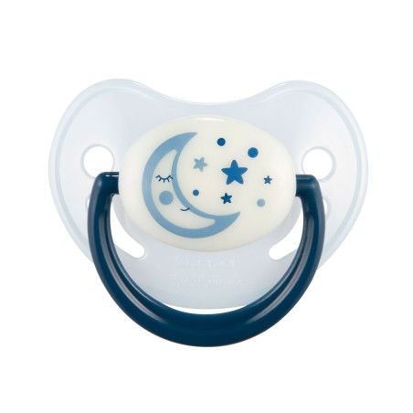 Canpol babies smoczek uspokajający silikon 0-6m anatomiczny NIGHT DREA blue