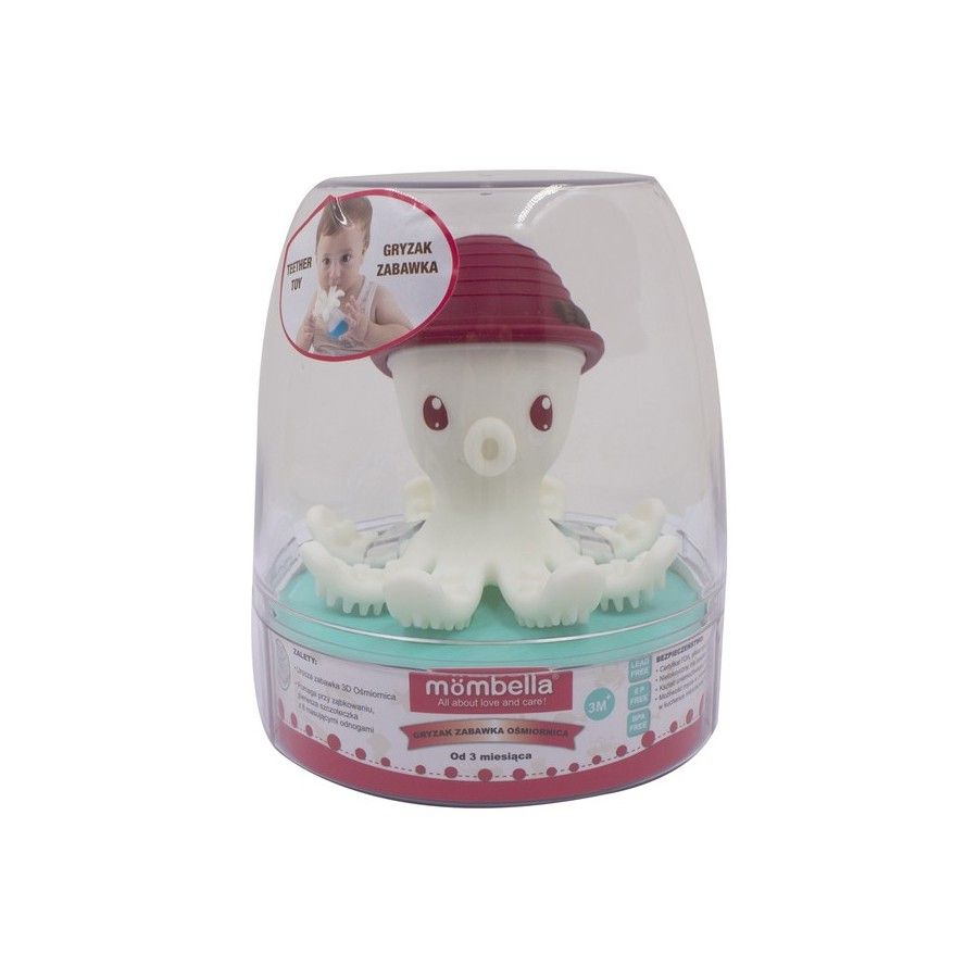 Mombella Gryzak Zabawka Ośmiornica Chimney Red