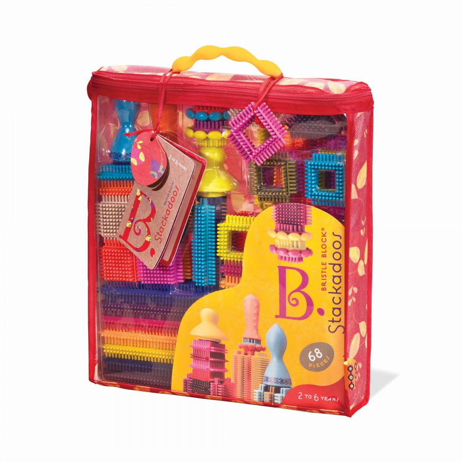 B.toys Bristle Block Stackadoos – klocki jeżyki w torbie