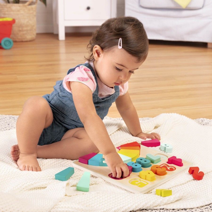 B.toys Rainbows számláló - Rainbowy Cyfles - Fa oktatási puzzle