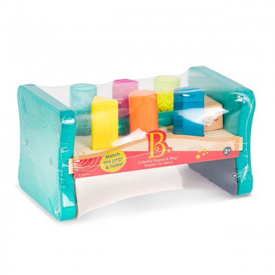 B.toys Colorful Pound & Play – drewniany sorter z młotkiem -