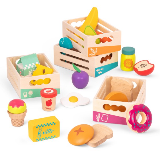 B.toys Little Foodie Groups – DREWNIANE skrzyneczki z