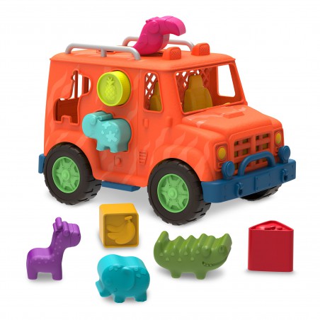 Wonder Wheels Ciężarówka SAFARI – z klockami SORTERAMI – Safari Shape Sorter Truck