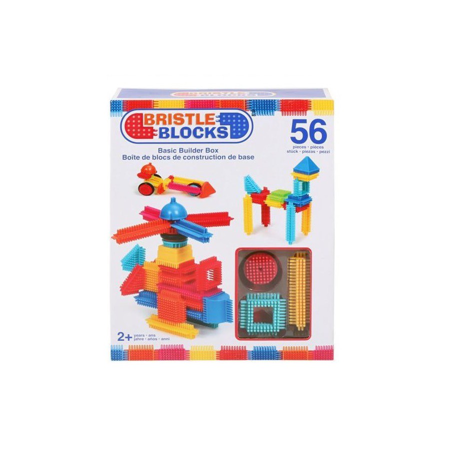 Bristle Blocks Basic Builder Box – KLOCKI JEŻYKI – 56 elementów