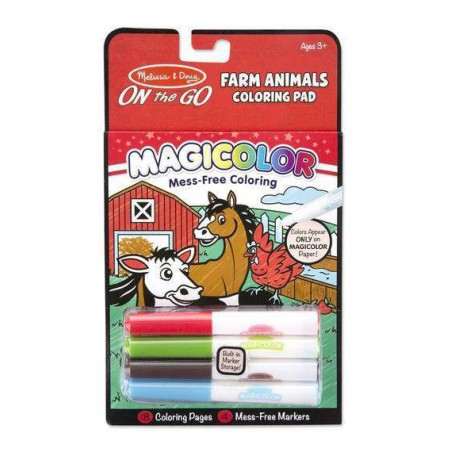 Melissa&Doug Pagina da colorare senza disordine Animali nella fattoria per 3-7 anni