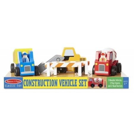 Melissa&Doug A set of wooden construction vehicles, 2+