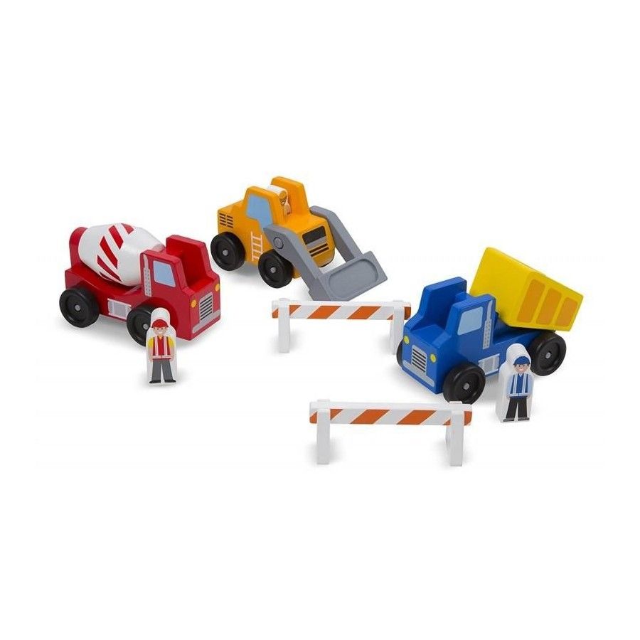 Melissa&Doug A set of wooden construction vehicles, 2+