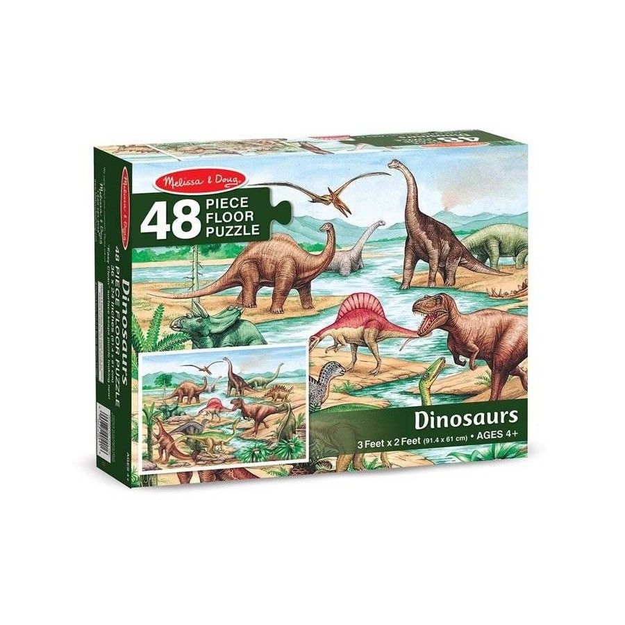 Melissa&Doug Bodenpuzzle Dinosaurier - 48 Teile