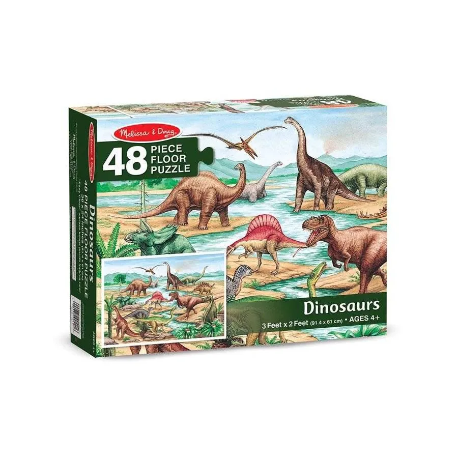 Melissa&Doug Puzzle Podłogowe Dinozaury - 48 elementów